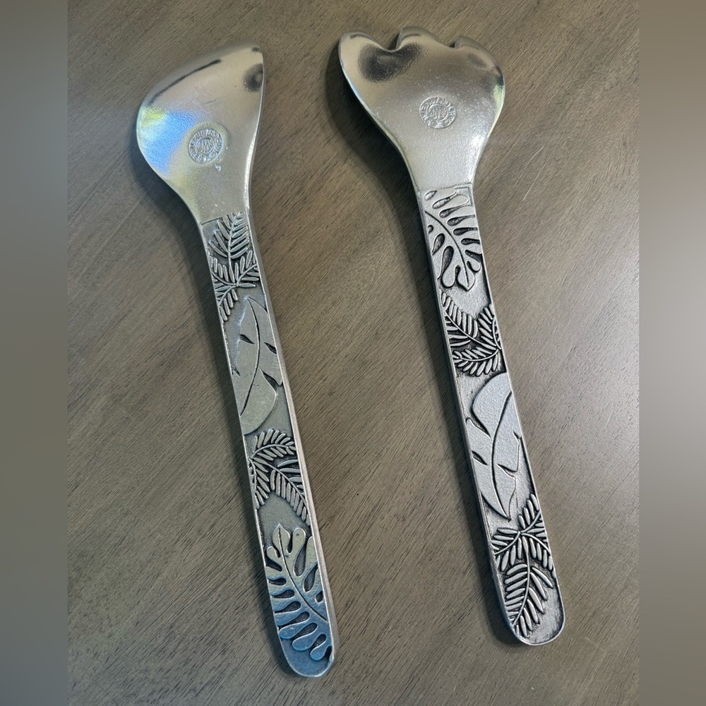 Vintage Wilton Armetale Pewter Salad Serving Set